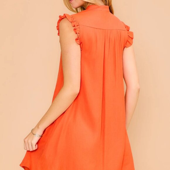 Plus Size Short Sleeve Button Down Dress - Picture 2 of 2